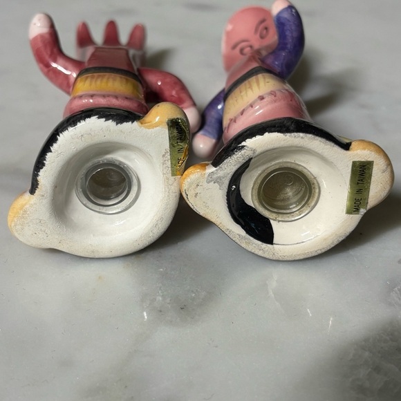 Vintage anthropomorphic ceramic fork and spoon salt and pepper shakers - Picture 4 of 6